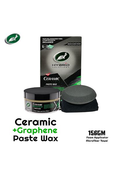 Turtle Wax Hybrid Solutions Ceramic Graphene Paste Wax 156gm With Foam Applicator & Microfiber Towel