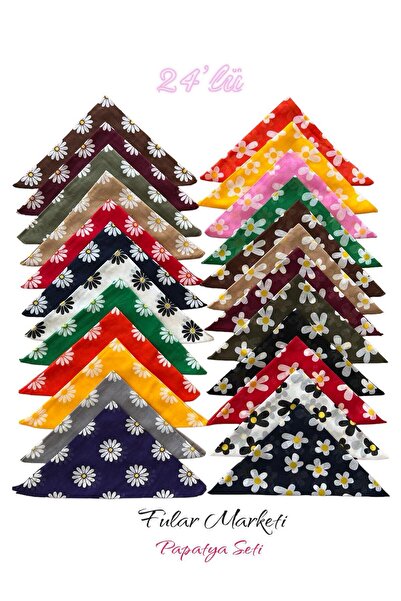 Fular Marketi Σετ μαργαρίτας 24 τεμαχίων από 100% βαμβάκι