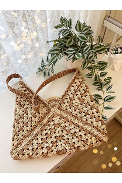 ARTTMACRAME Ψάθινη τσάντα