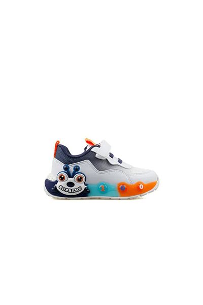 pepino By25-1906 Lighted Phlon Light Sole Velcro Baby Sports Shoes White