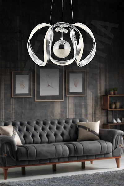 KUZEY AYDINLATMA Venus Water Way 1 Bulbs 3 Colors Controlled Led Chandelier