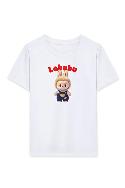velmorafashion Velmora Premium Girl Labubu Child Printed T-Shirt - White