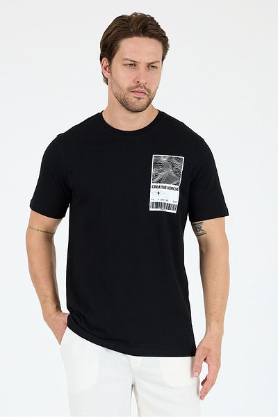 Rodi Men's Crew Neck Printed T-Shirt – 100% Cotton – Comfortable and Stylish Short Sleeve Men's T-Shirt 0022
