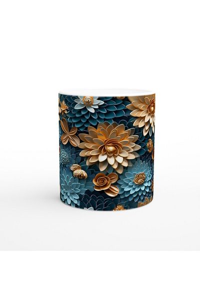Luluyen Gold and Blue Elegance Mug