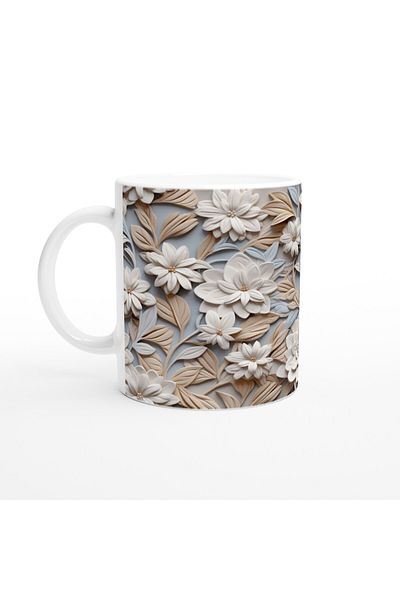 Luluyen Elegant Serenity Floral Patterned Mug