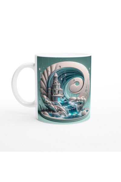 Luluyen Cancer Zodiac Sign Printed Coffee Mug - Kingdom of the Zodiac Signs Vs1