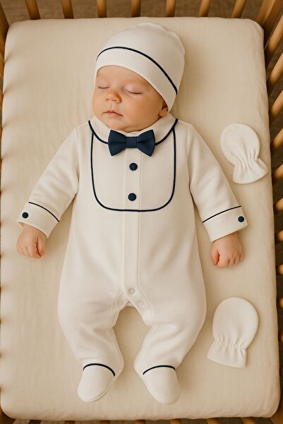 Minytrendy Baby Boy Newborn Jumpsuit Special Day Hospital Release Suit Hat & ...