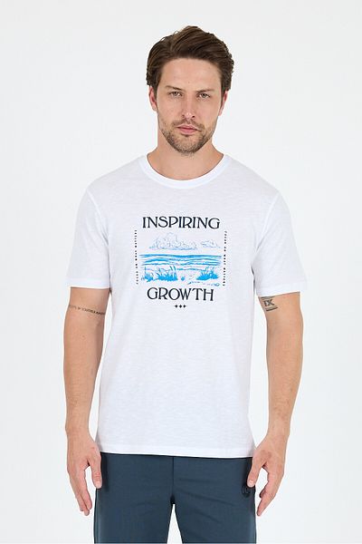 Rodi Men's 100% Cotton Crew Neck Short Sleeve Printed T-Shirt Comfortable and Stylish Casual Men's T-Shirt 0012