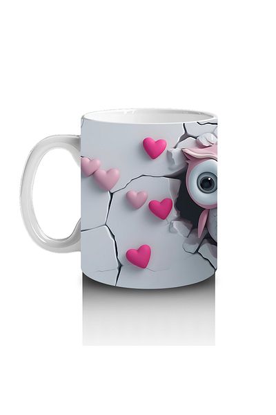 Luluyen Owl Couple Mug Cup That Shares the Love of Making Children Love Milk