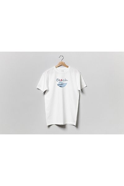 YEACHY Μπλουζάκι Unisex με στάμπα παραλίας