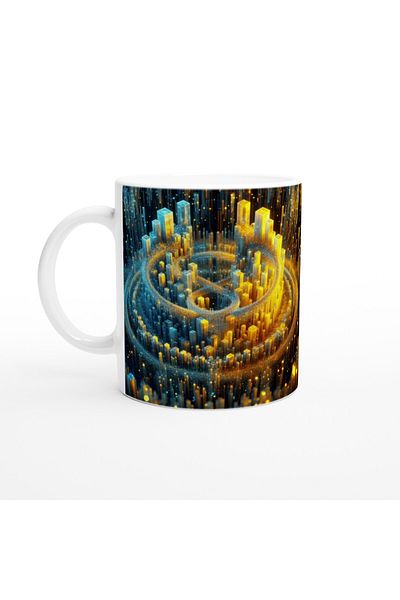 Luluyen Gemini Printed Coffee Mug - Magical Crystal Cave Themed Vs3