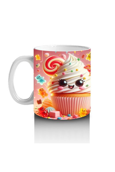 Luluyen Cheerful Cupcake Carnival Mug Cup That Makes Children Love Milk