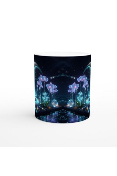 Luluyen Aquarius Printed Coffee Mug - Zodiac Garden under the Moonlight Vs4
