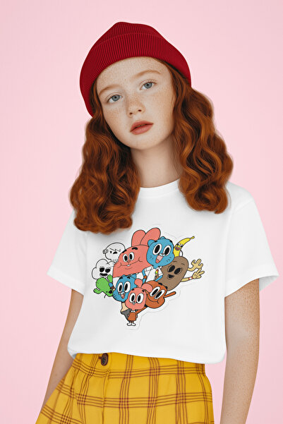 SEVBANO Tricou unisex pentru copii cu desene animate cu personaje Gumball (vâ...
