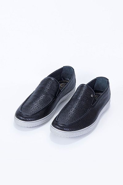Vantaggio Fuze Black 100% Genuine Leather Men's Loafer Shoes