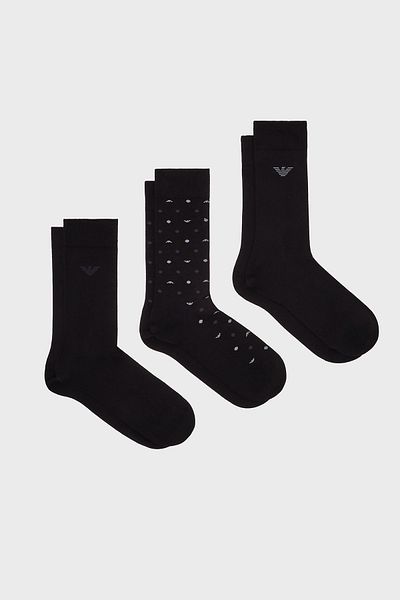 Emporio Armani Lgoolu Stretch Bumbac 3 pachete șosete lungi pentru bărbați ȘOSETE EM000554 AF18145 MC364