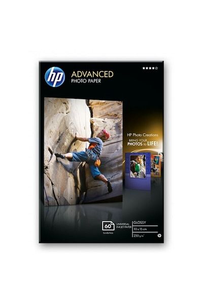 HP Glossy Photo Paper 10x15cm 60 Sheets Advanced Glossy Photo Paper