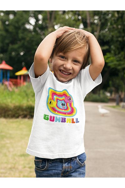 SEVBANO Tricou unisex pentru copii cu desene animate Gumball Darwin (vârsta 1-12)