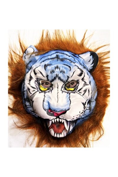 ForWhat قناع ذئب النمر للكلب من القطيفة مع شعر بني لزي عرض الأنشطة المكتبية المنزلية