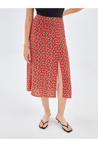 LC Waikiki Blai̇s Patterned Women's Skirt with Elastic Waist