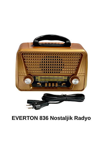 ÖZDOĞU TİCARET Nostalji Solar Güneş Enerjili Radyo EVERTON-836 (Bluetooth/USB...