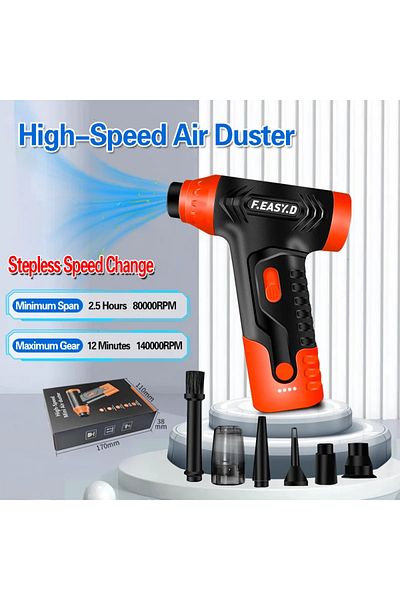 IMA TREND Suflanta Aer Portabila IMA Trend, Aspirator, Turbo Fan, 140000 RPM, 5000mAh, USB-C, Albastru