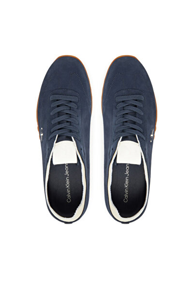 Calvin Klein Erkek %100 Deri Rahat Taban CK Logolu Lacivert Sneaker YM0YM01288-0G5