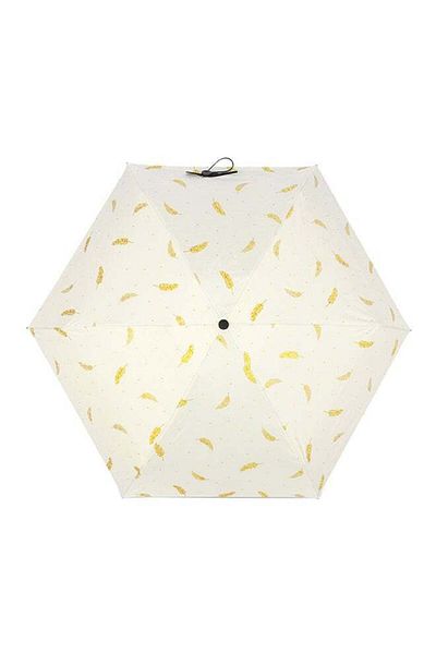 Generic Compact Multi-Fold Umbrella White/Yellow