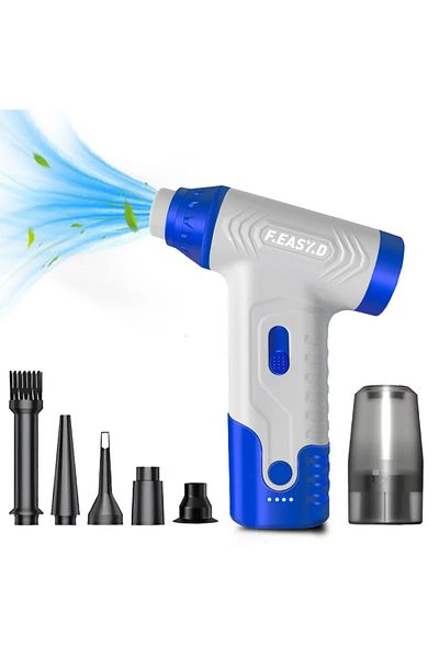 IMA TREND Suflanta Aer Portabila IMA Trend, Aspirator, Turbo Fan, 140000 RPM, 5000mAh, USB-C, Albastru
