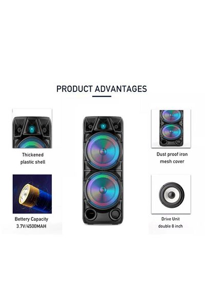 Other Portable Bluetooth Speaker - Loud Sound and Powerful Bass, Large Size