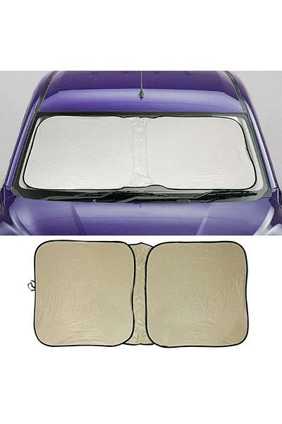 Generic Car Windshield Sunshade, Car Sun Shade Car Sun Protector Uv Rays And Heat Protector Beige