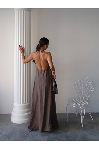 AÈC PRIVÈ ΓΥΝΑΙΚΕΙΟ ΝΕΟ ΚΑΛΟΚΑΙΡΙΝΟ ΜΑΚΡΥ ΦΟΡΕΜΑ 100% ΛΙΝΟ