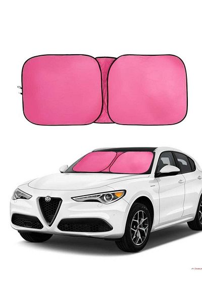 Generic Car Windshield Sunshade, Car Sun Shade Car Sun Protector Uv Rays And Heat Protector Pink