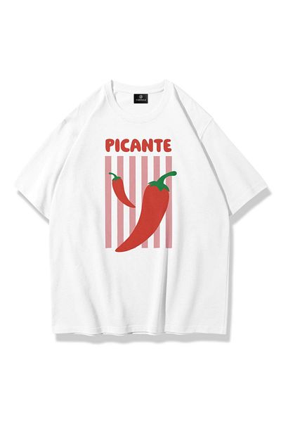 Trendiz Unisex Picante Tshirt Λευκό
