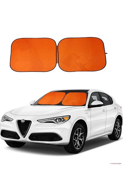 Generic Car Windshield Sunshade, Car Sun Shade Car Sun Protector Uv Rays And Heat Protector Orange
