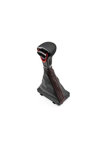 DELUXETUNING Manetă schimbător de viteze neagră cu manșon compatibilă cu Audi A4 B8 2007-2015, A5 2007-2017, A6 C7 2011-2018, Q5