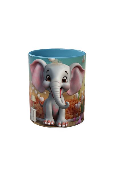 DUBLEMETRE Elephant Jumbo Themed Printed Mug