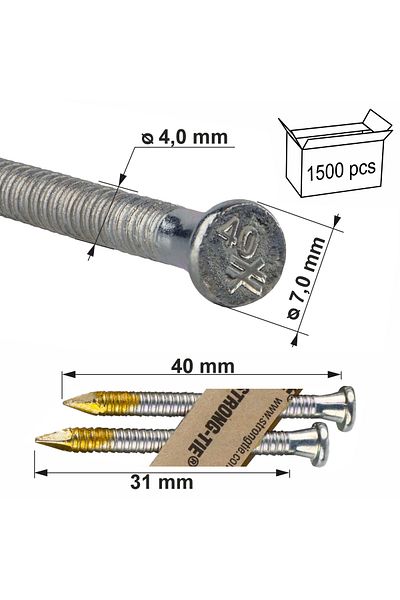 Inna marka Gwoździe do złączy ciesielskich CNA 4,0x40mm na taśmie