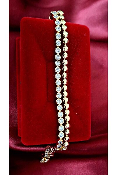 Marssel Yuvarlak Taşlı Su Yolu Bileklik (/16,5-18,5CM)