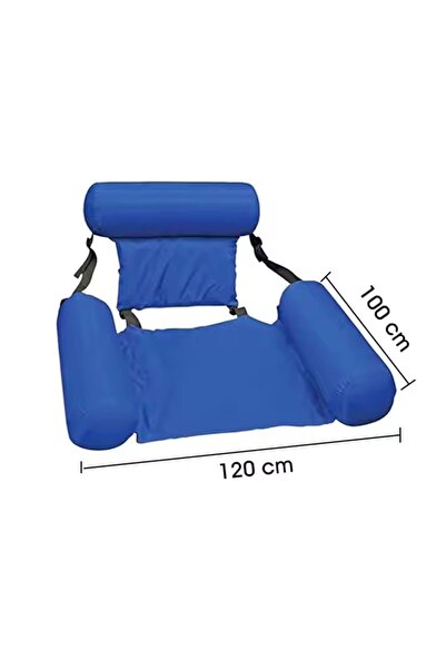 OEM Inflatable floating chair with double backrest, hammock type, for relaxation in water, pool, sea or