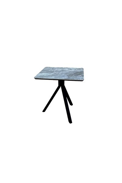 homejoyz Square Dining Table With Tripod Base - Gray - 75x70 Cm