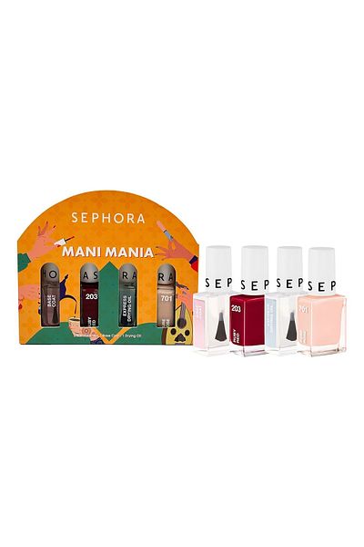 SEPHORA COLLECTION Mani Mania Nail Paint Set – Mini Nail Polish Kit for Custom, Trendy Manicures