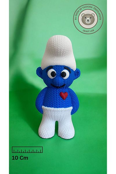3D Ekspres Cute Figure Braided Single Style Cute Smurfs Toy 10 cm