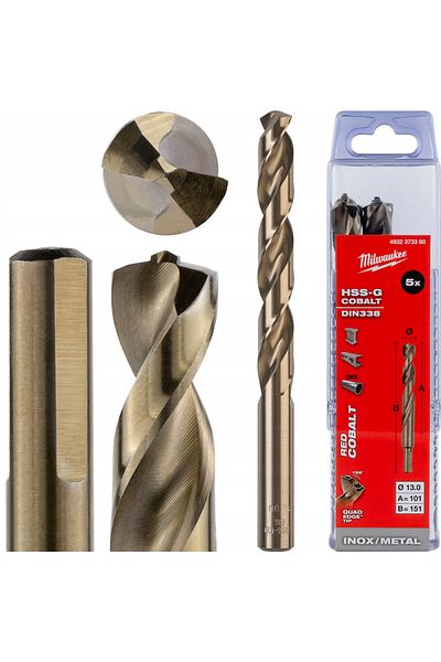 Milwaukee (z)Wiertła do metalu HSS-G COBALT 13,0 mm (5)