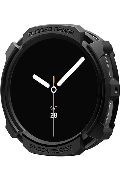 Spigen Rugged Armor for Samsung Galaxy Watch 8 40mm Case Durable TPU Cover (2025) - Matte Black