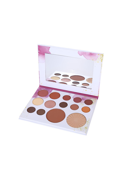 KSD باليت متكامل احمر خدود + إضاءة + ضل عيون متعدد الألوان