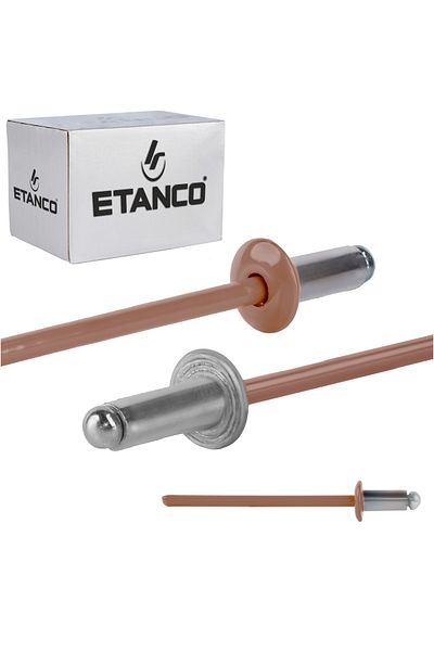 Inna marka Nity otwarte aluminiowe 3,2x6mm RAL8004