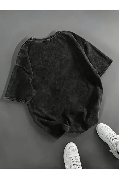 Touz Moda 23 Πριγκίπισσα Εκτυπωμένη Πλύσιμη Vintage Unisex Oversize T-Shirt