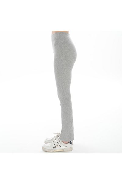 ASN concept Women's Ribbed Spanish Leg Gray Leggings (with Plus Size Option)