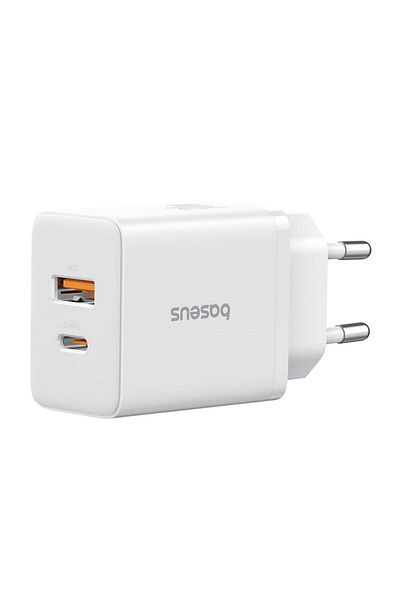 Baseus USB charger, Type-C, Fast Charge 20W - (P10111403213-00) - Moon White